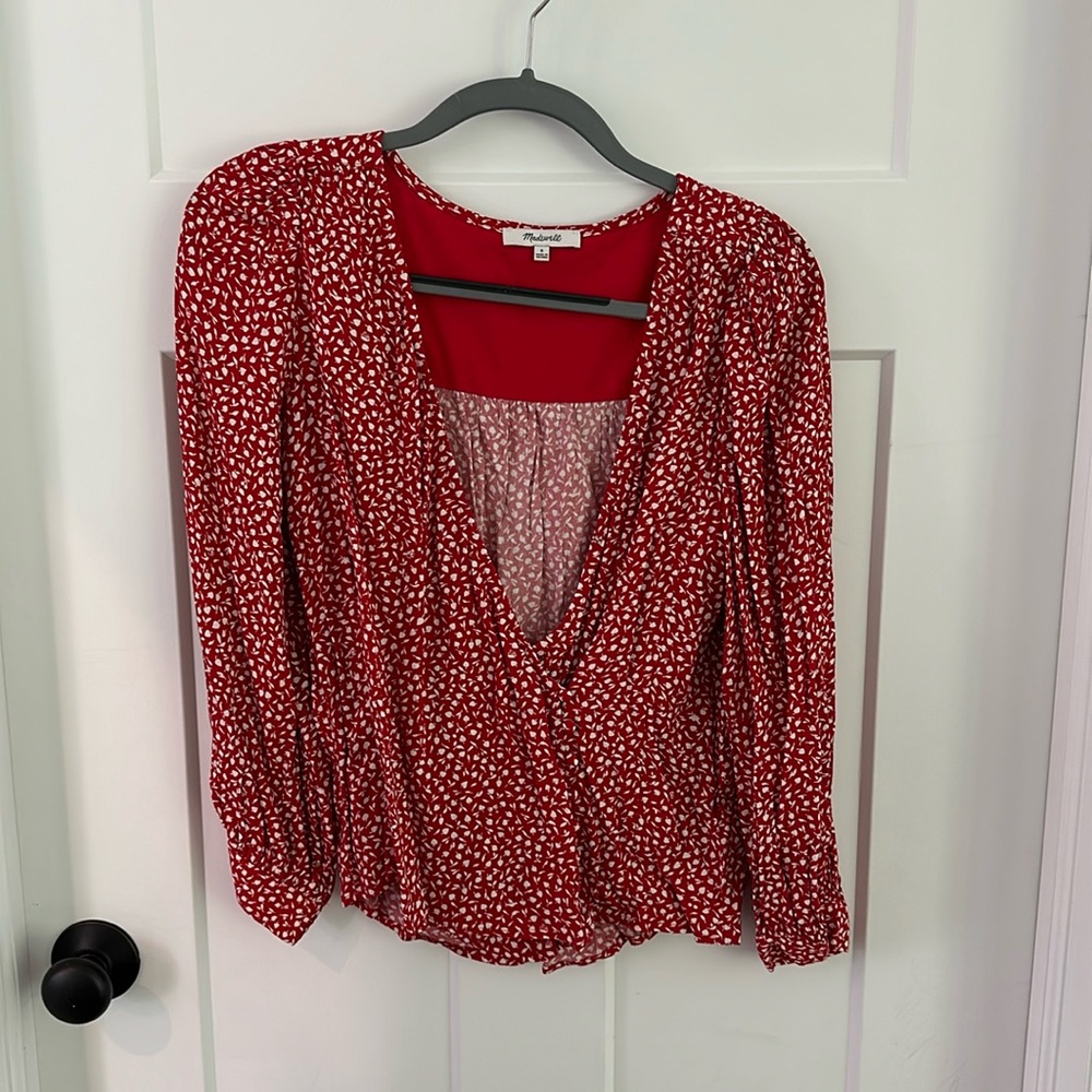 Madewell Wrap Blouse, Size Small